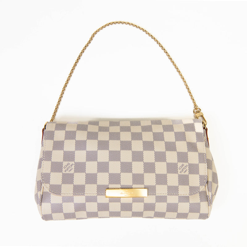 Louis Vuitton Blue and Cream Damier Azur Canvas Favorite MM