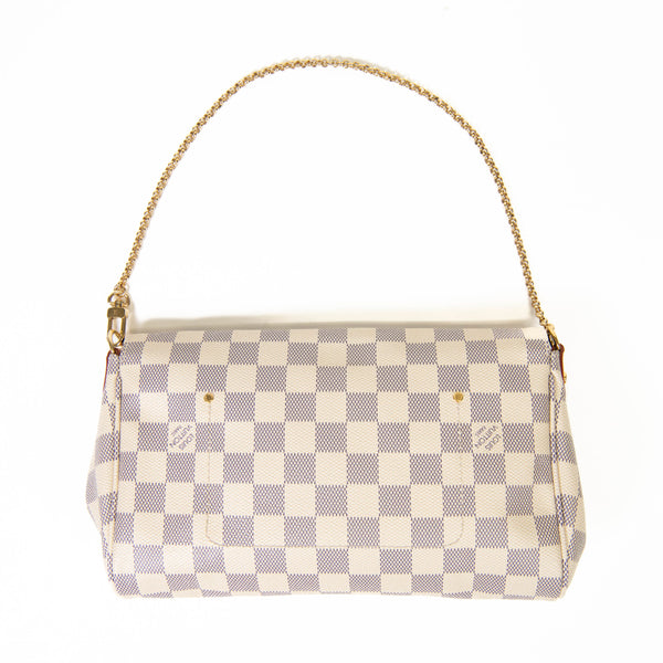 Louis Vuitton Blue and Cream Damier Azur Canvas Favorite MM