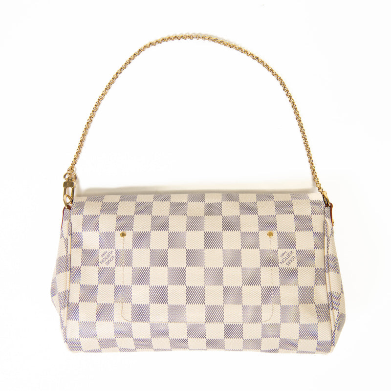 Louis Vuitton Blue and Cream Damier Azur Canvas Favorite MM