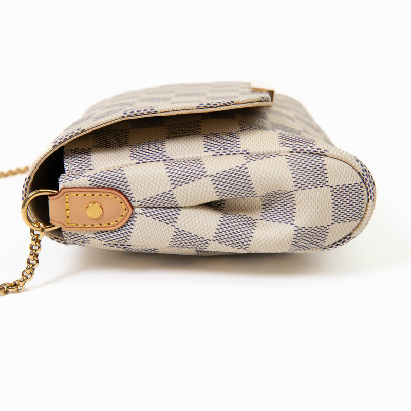 Louis Vuitton Blue and Cream Damier Azur Canvas Favorite MM