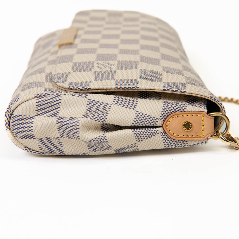 Louis Vuitton Blue and Cream Damier Azur Canvas Favorite MM