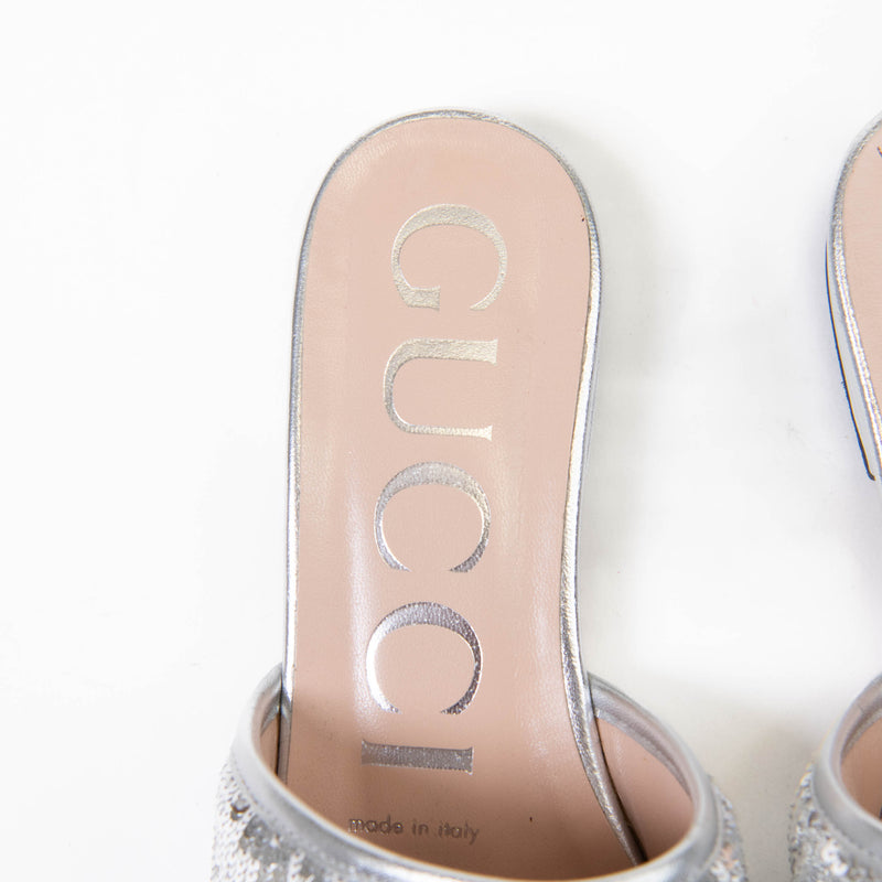 Gucci glitter fashion slides