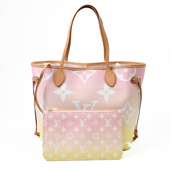 Louis Vuitton Light Pink Monogram Canvas Giant By The Pool Neverfull MM