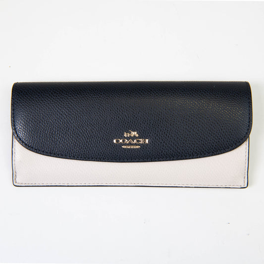 Coach Black and White Colorblock Slim Envelope Wallet