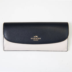 Coach Black and White Colorblock Slim Envelope Wallet