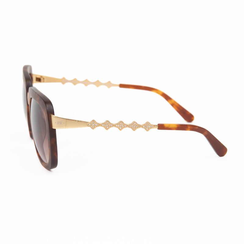 Freida Rothman Serena Sunglasses Tortoiseshell and Gold