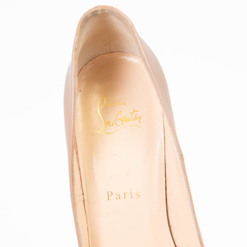 Christian Louboutin Nude Patent So Kate 120 Pumps 38