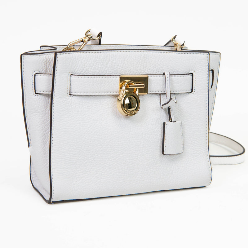 Michael Kors White Leather Hamilton Bag