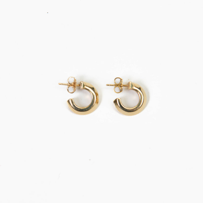 Tiffany 18k Yellow Gold T1 Half Hoop Earrings