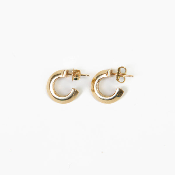 Tiffany 18k Yellow Gold T1 Half Hoop Earrings