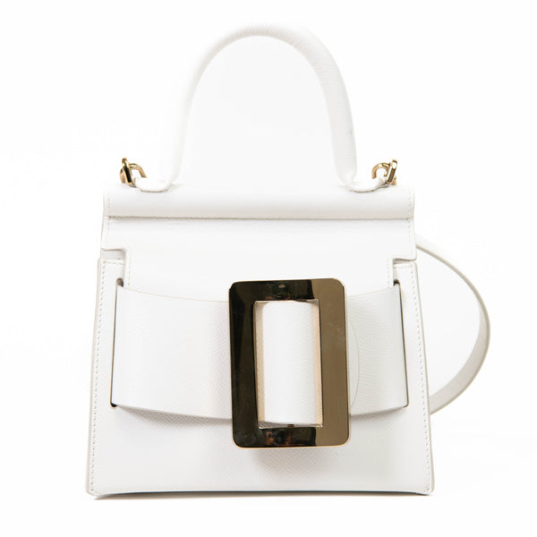 BOYY White Epsom Leather Buckle Karl 19 Bag