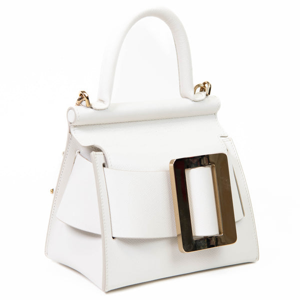 BOYY White Epsom Leather Buckle Karl 19 Bag