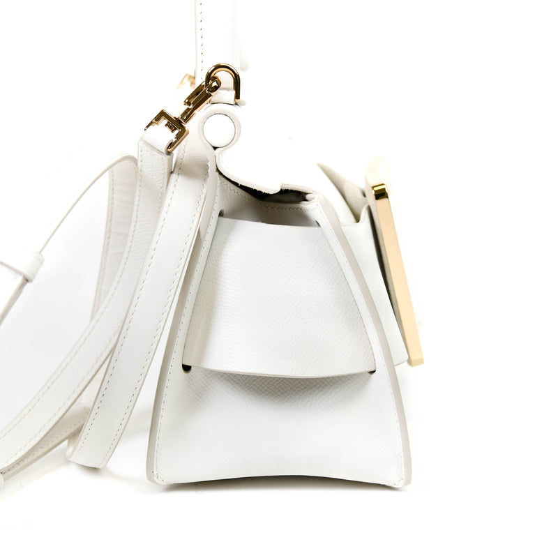 BOYY White Epsom Leather Buckle Karl 19 Bag