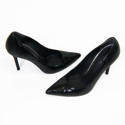 Stuart Weitzman Black Embossed Patent Leather Pumps Size 6