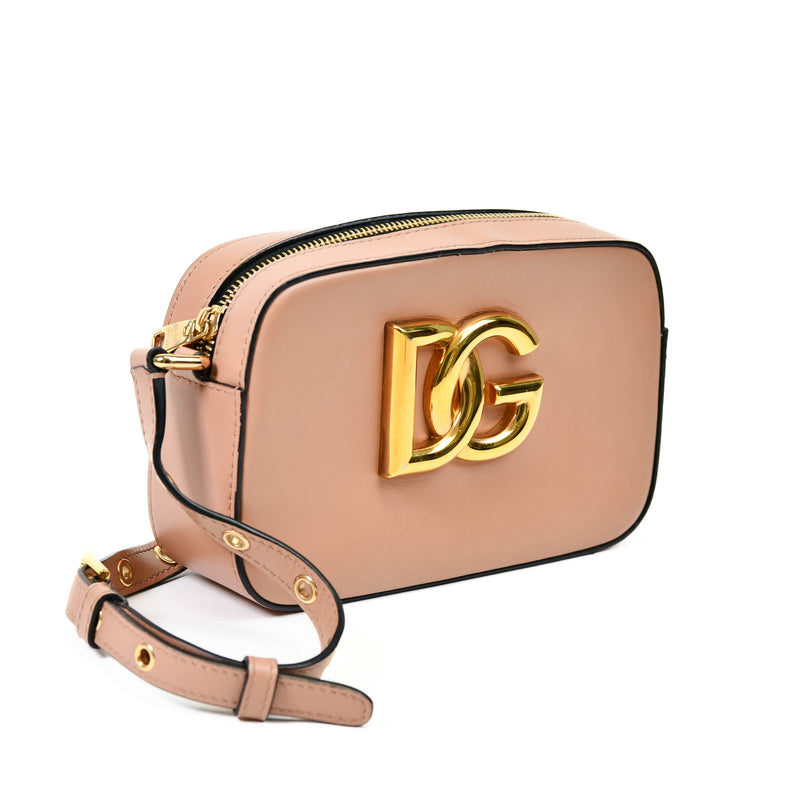 Dolce Gabbana Cipria Calfskin Hot Stuff DG Logo 3.5 Crossbody Bag