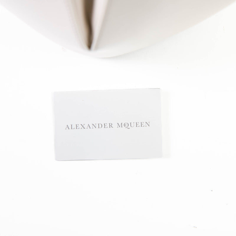 Alexander McQueen Small White Leather Bucket Bag