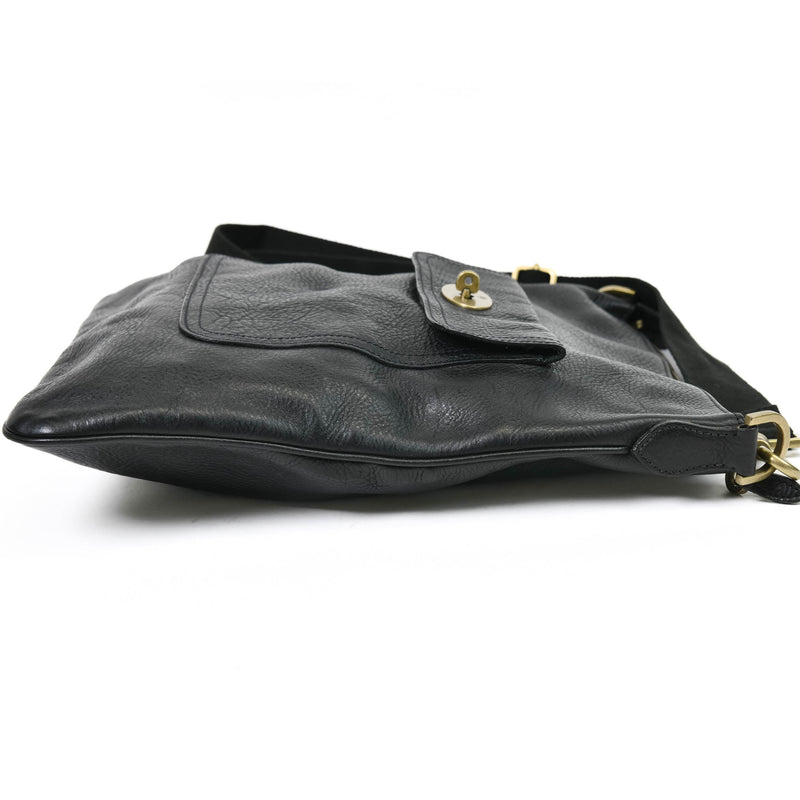 Mulberry Black Natural Grain Calfskin Antony Messenger Crossbody