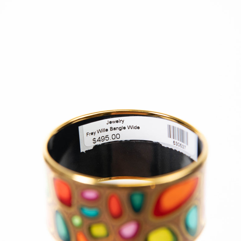 Frey Wille Multi Colored  Enamel Bordered Bangle