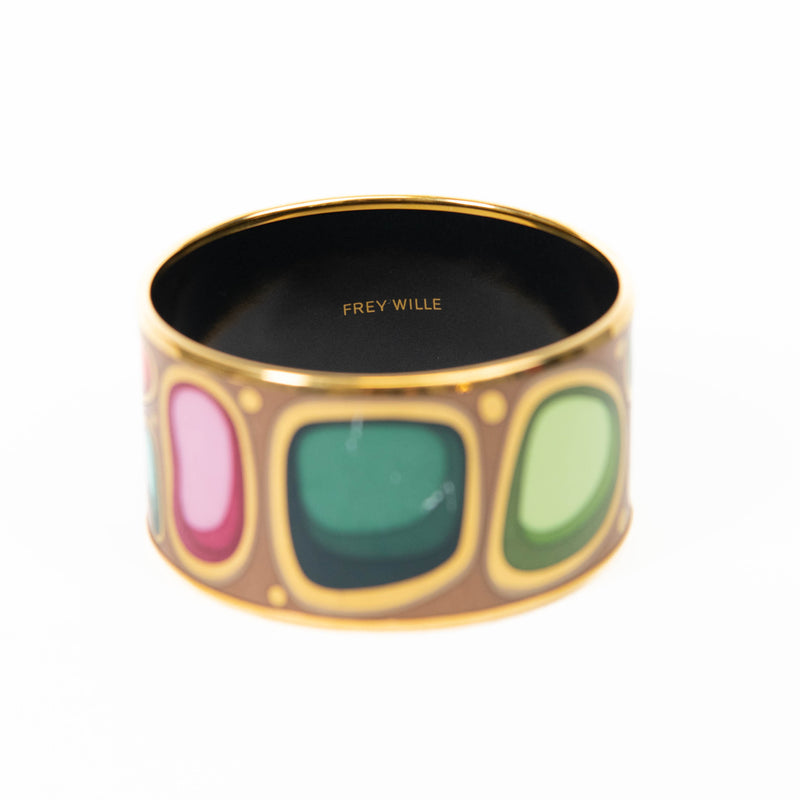 Frey Wille Multi Colored  Enamel Bordered Bangle