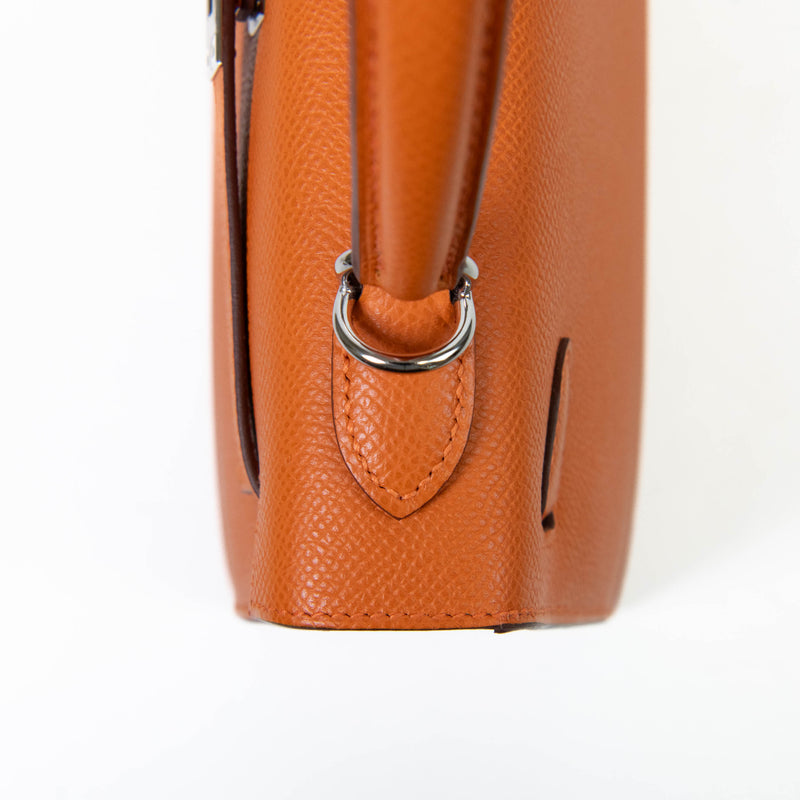 Hermès Kelly Sellier 25cm Orange Epsom Leather Palladium Hardware