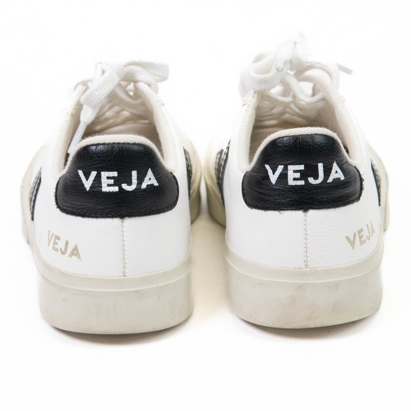 Veja Campo White and Black Leather Sneakers Size 4