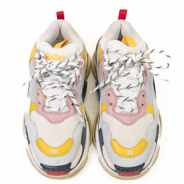 Balenciaga Triple S Sneakers In Multicolor Pastel Leather Athletic Shoes Sneakers 38