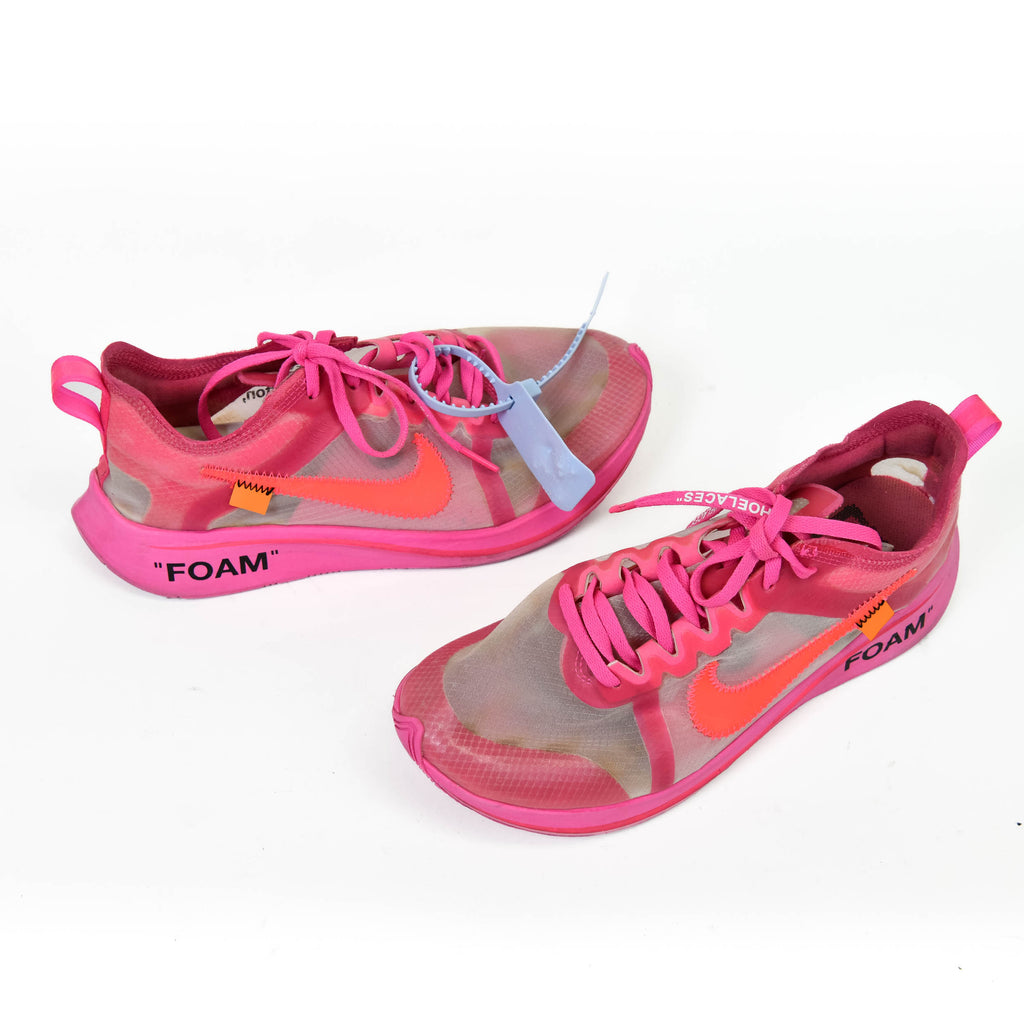 Off-White x Nike Zoom Fly Pink Sneakers – On Que Style