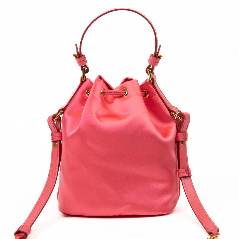 Tom Ford Pink Satin Disco Bucket Bag Gold Hardware