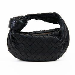 Bottega Veneta Black Nappa Intrecciato Leather Mini Jodie Clutch