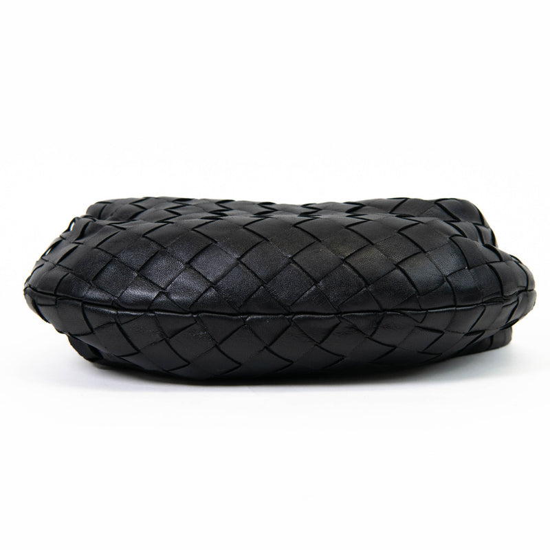 Bottega Veneta Black Nappa Intrecciato Leather Mini Jodie Clutch