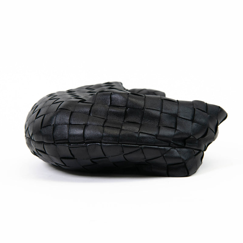 Bottega Veneta Black Nappa Intrecciato Leather Mini Jodie Clutch