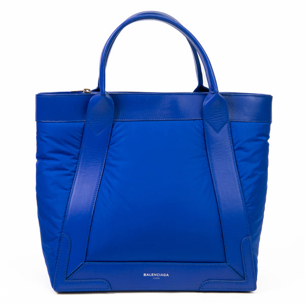 Balenciaga Blue Nylon Medium Cabas Tote Bag