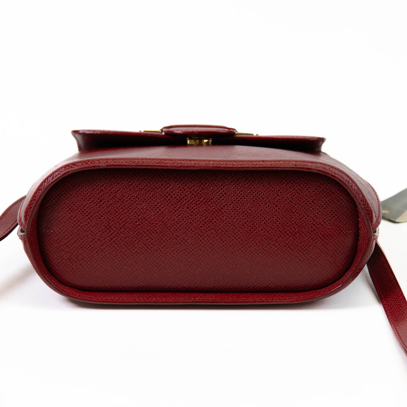 Bally Red Leather Brasillia Shoulder Bag