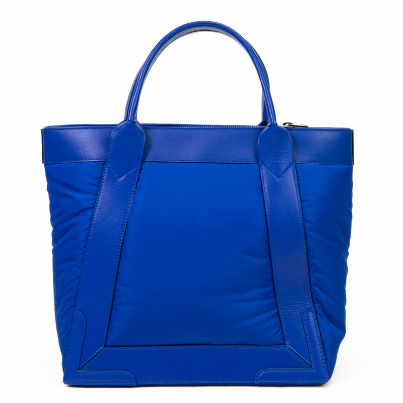 Balenciaga Blue Nylon Medium Cabas Tote Bag