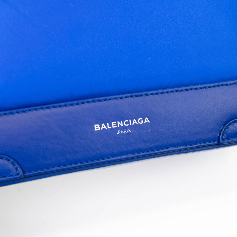 Balenciaga Blue Nylon Medium Cabas Tote Bag