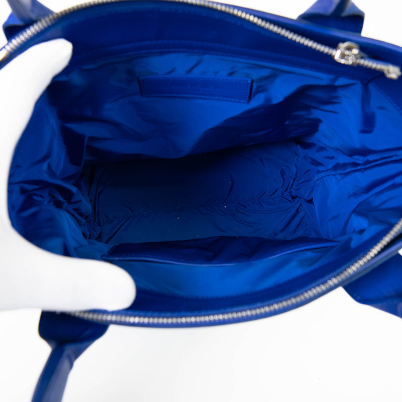 Balenciaga Blue Nylon Medium Cabas Tote Bag