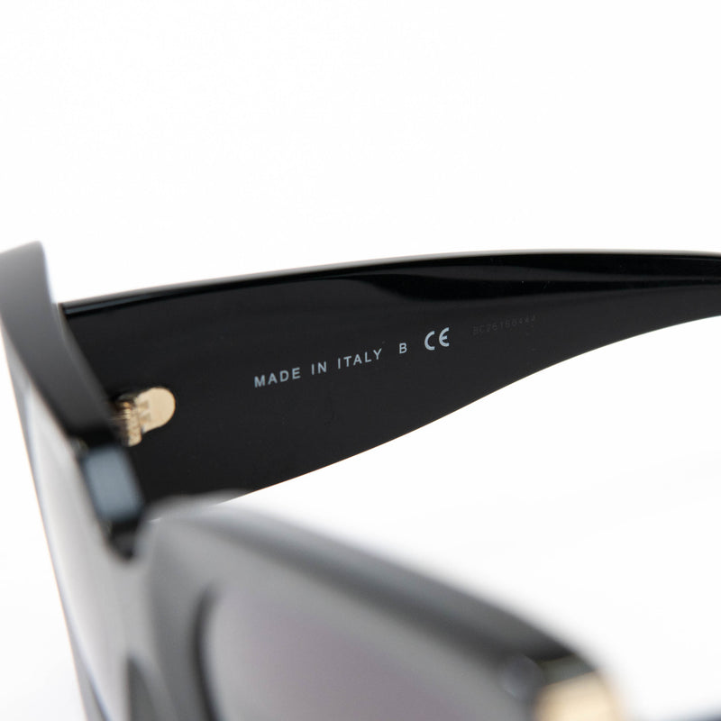 Chanel Black Acetate Rectangle Sunglasses 5435