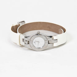 Baume & Mercier White Strap Linea Ladies Watch