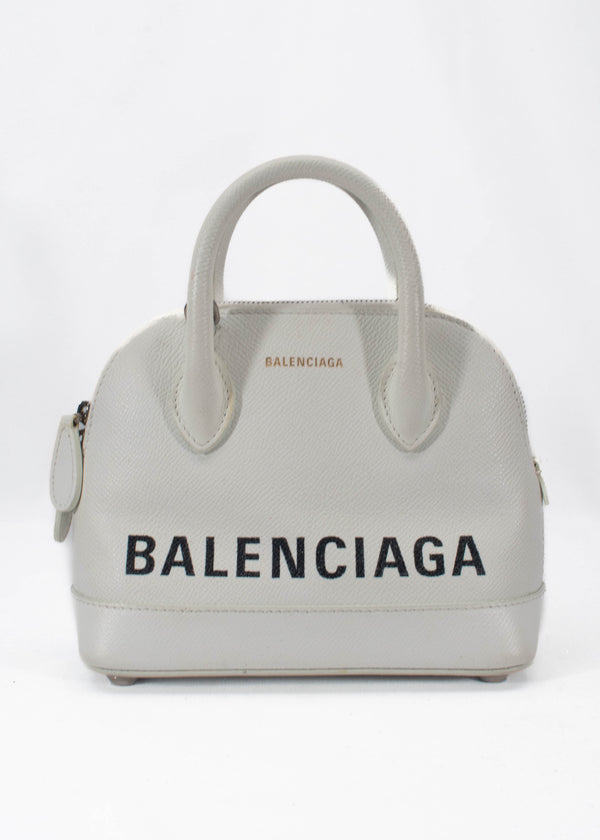 Balenciaga White Leather Ville XXS Dome Top Handle Handbag TEST