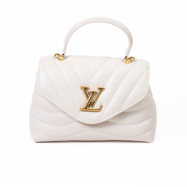 Louis Vuitton Ivory Calfskin LV New Wave Chain Bag