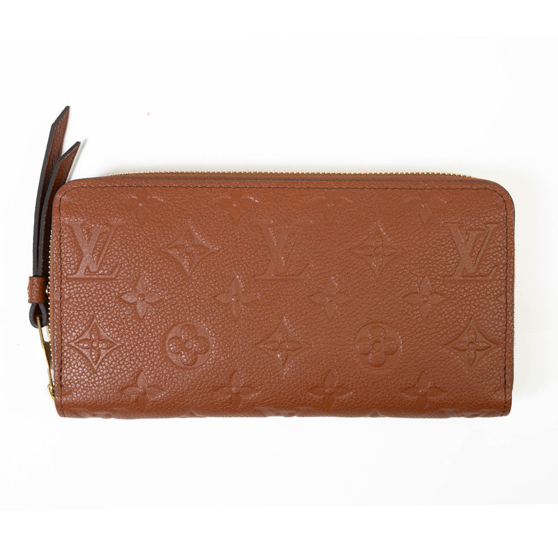 Louis Vuitton Cognac Brown Empreinte Leather Zippy Wallet