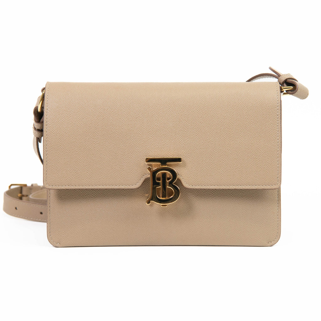 Burberry Tan Leather Albion TB Crossbody Bag – On Que Style