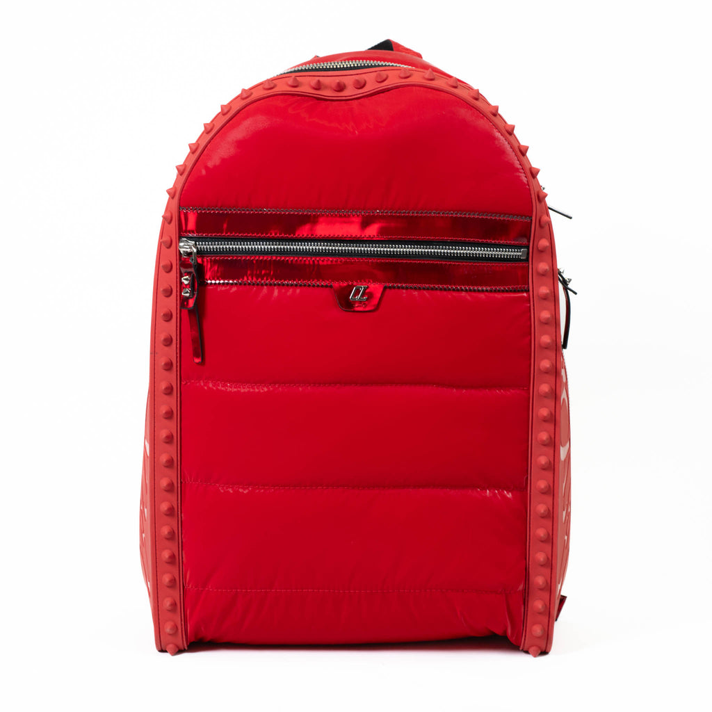 Christian Louboutin Red Nylon Backparis Backpack – On Que Style