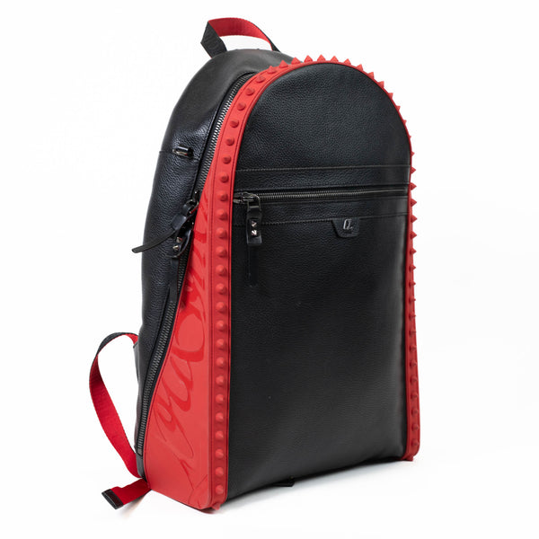Christian Louboutin Red & Black Nylon Backparis Backpack