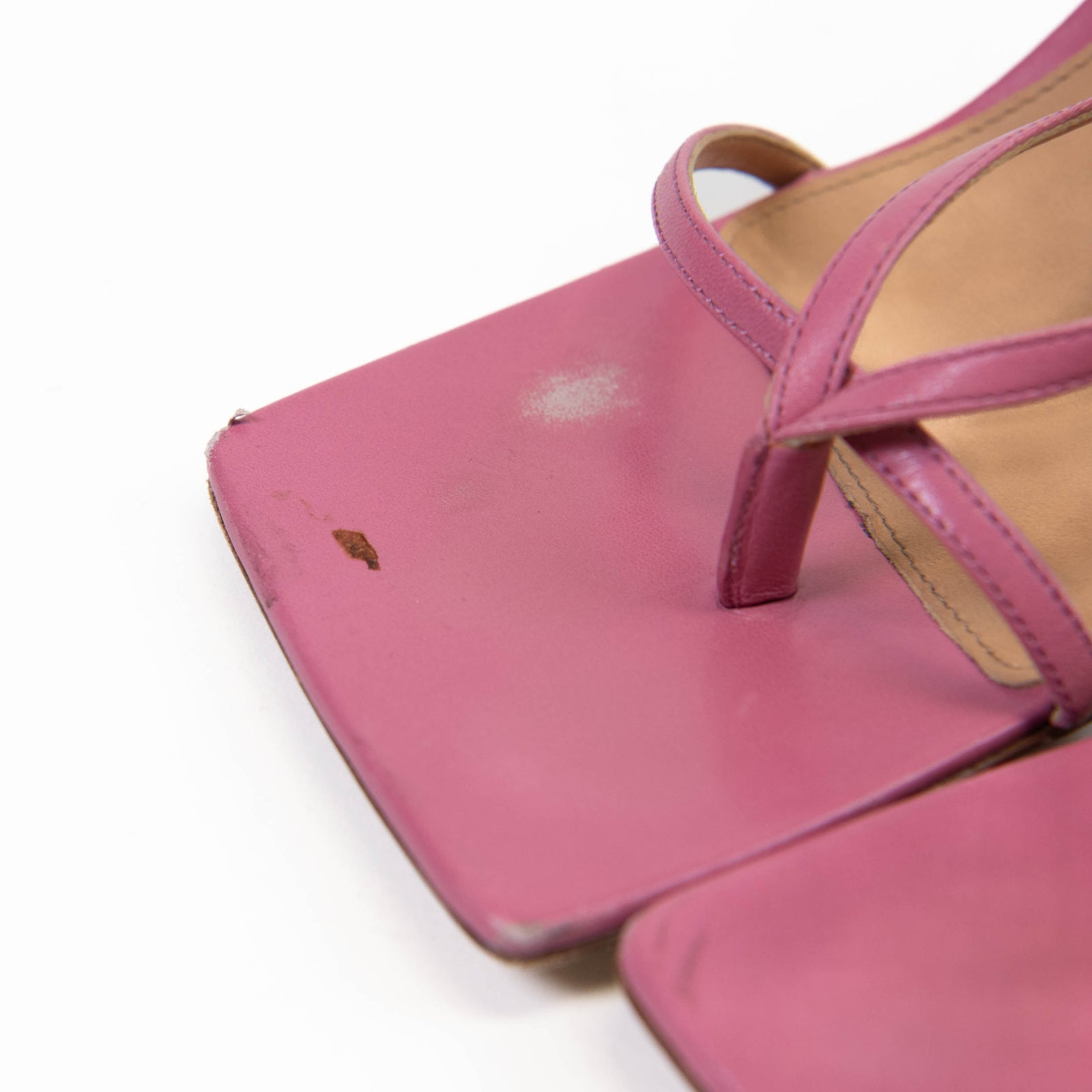 Bottega Veneta Stretch Leather Pink Blossom Sandals Heels