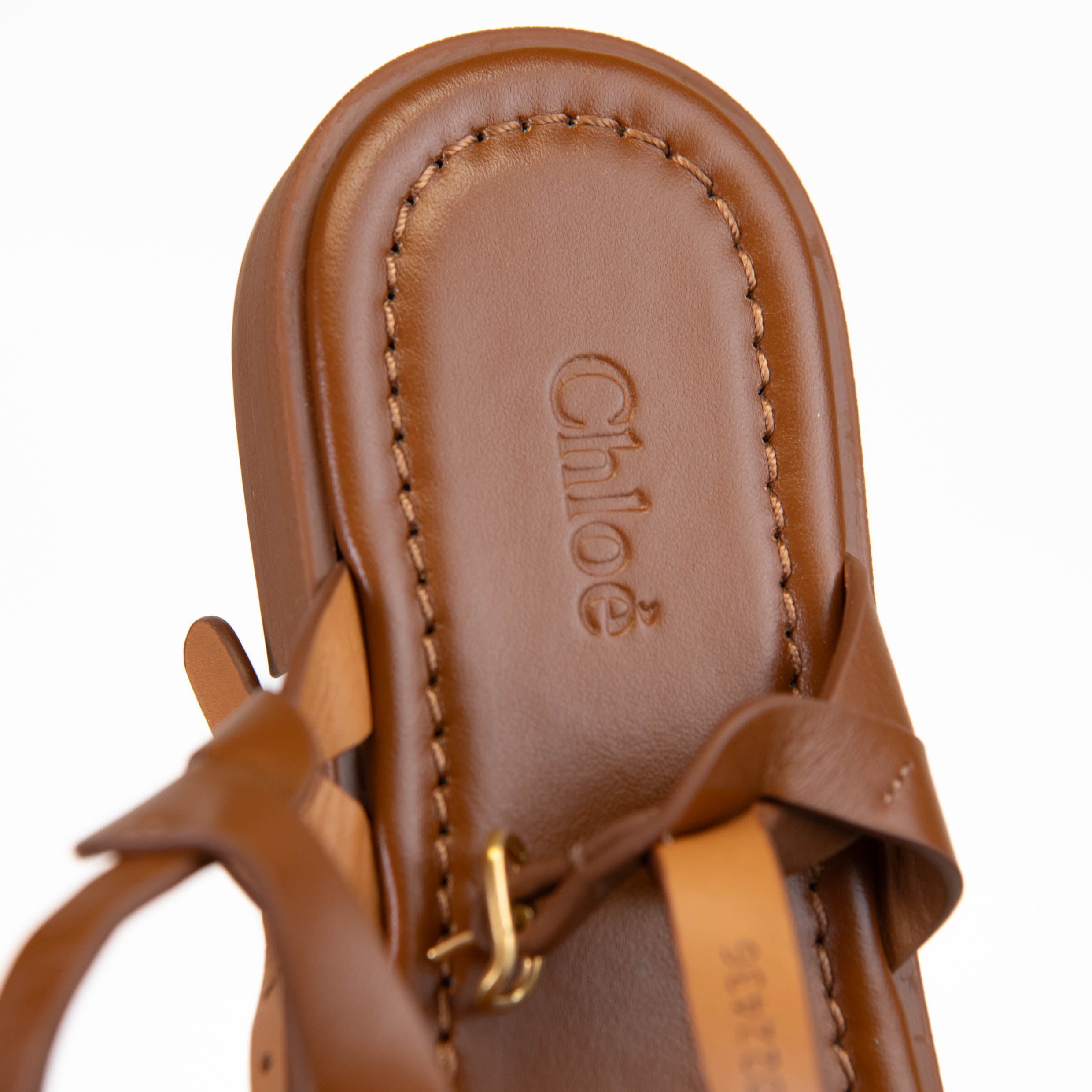 Chloe Tan Leather Marcie Sandals 38 – On Que Style