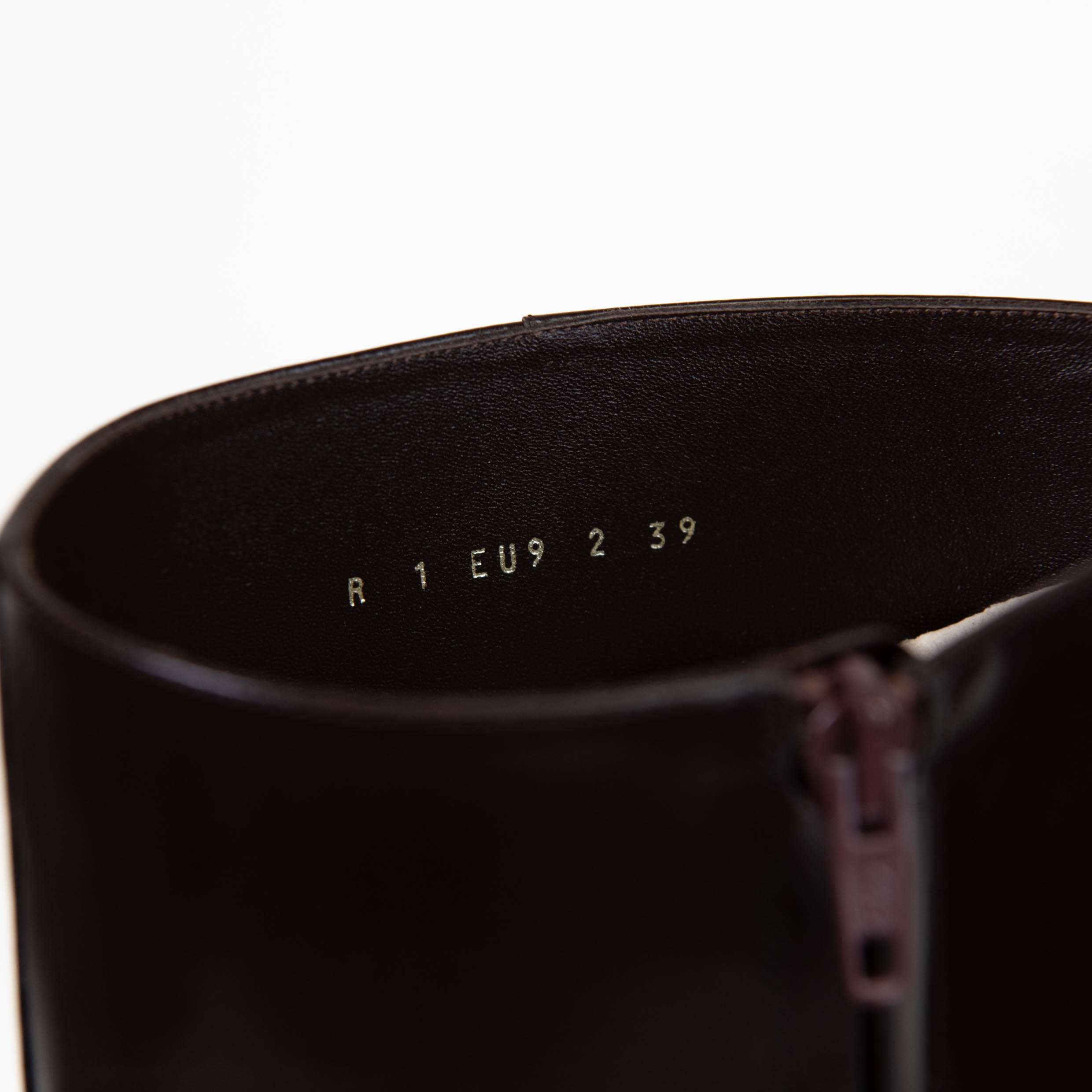 Valentino Garavani VLogo Burgundy Leather Riding Boots Size
