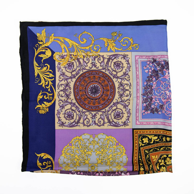 Versace Multi Colored Silk Scarf