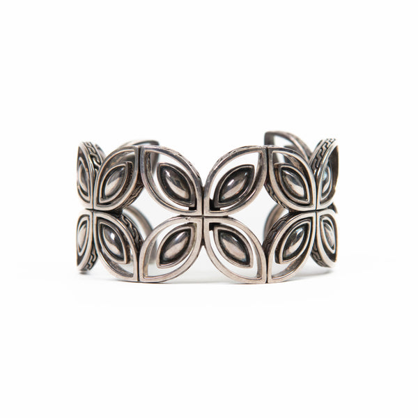 John Hardy Sterling Silver Kawung Flower Cuff Bracelet