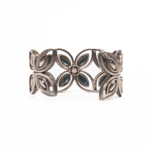 John Hardy Sterling Silver Kawung Flower Cuff Bracelet